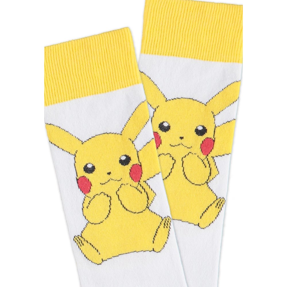 Pokémon - Novelty Chaussettes - Blanc/Jaune